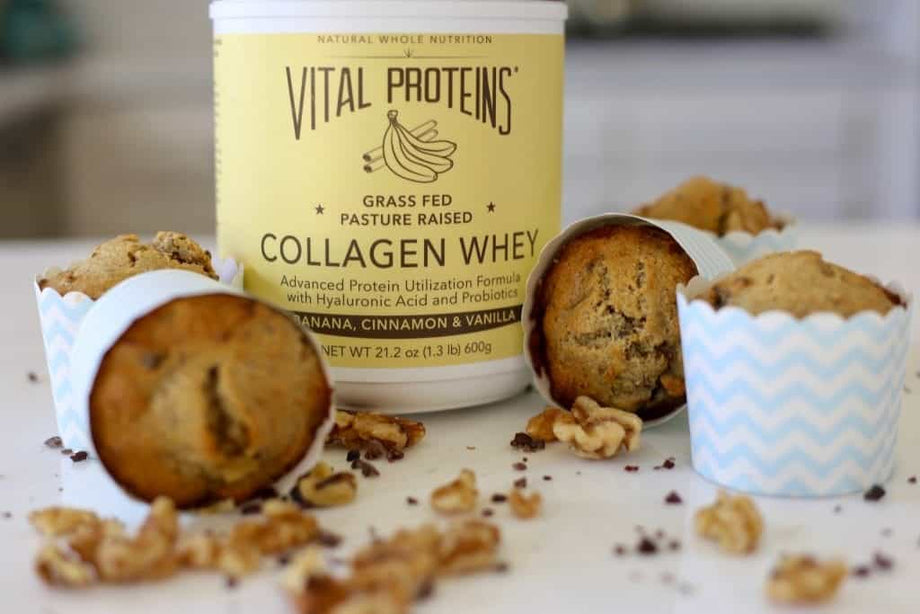 Banana Nut Cacao Muffins With Collagen Peptides