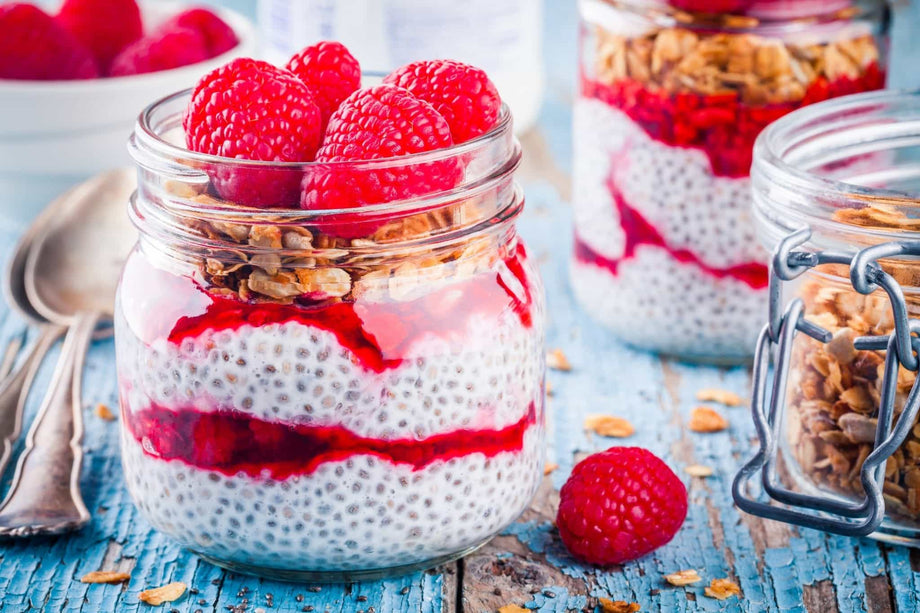 Raspberry Coconut Chia Seed Pudding