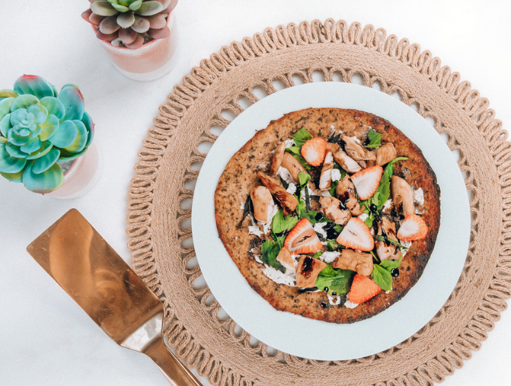 Spinach & Strawberry Flatbread