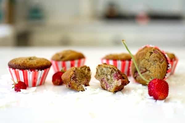 Strawberry Shortcake Protein Muffins